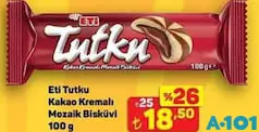 ETİ TUTKU KAKAO KREMALI MOZAİK BİSKÜVİ 100 G fiyat ve kampanya bilgisi